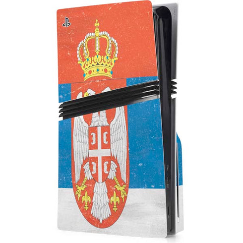 Serbia Flag Distressed PlayStation PS5 Skins